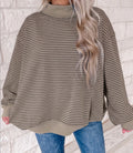 Striped Mockneck