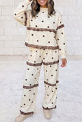 White and Brown Lace Set