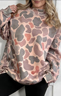 Camo mock neck